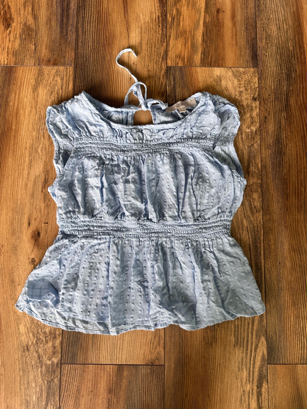 LOFT Light Blue Textured Tank